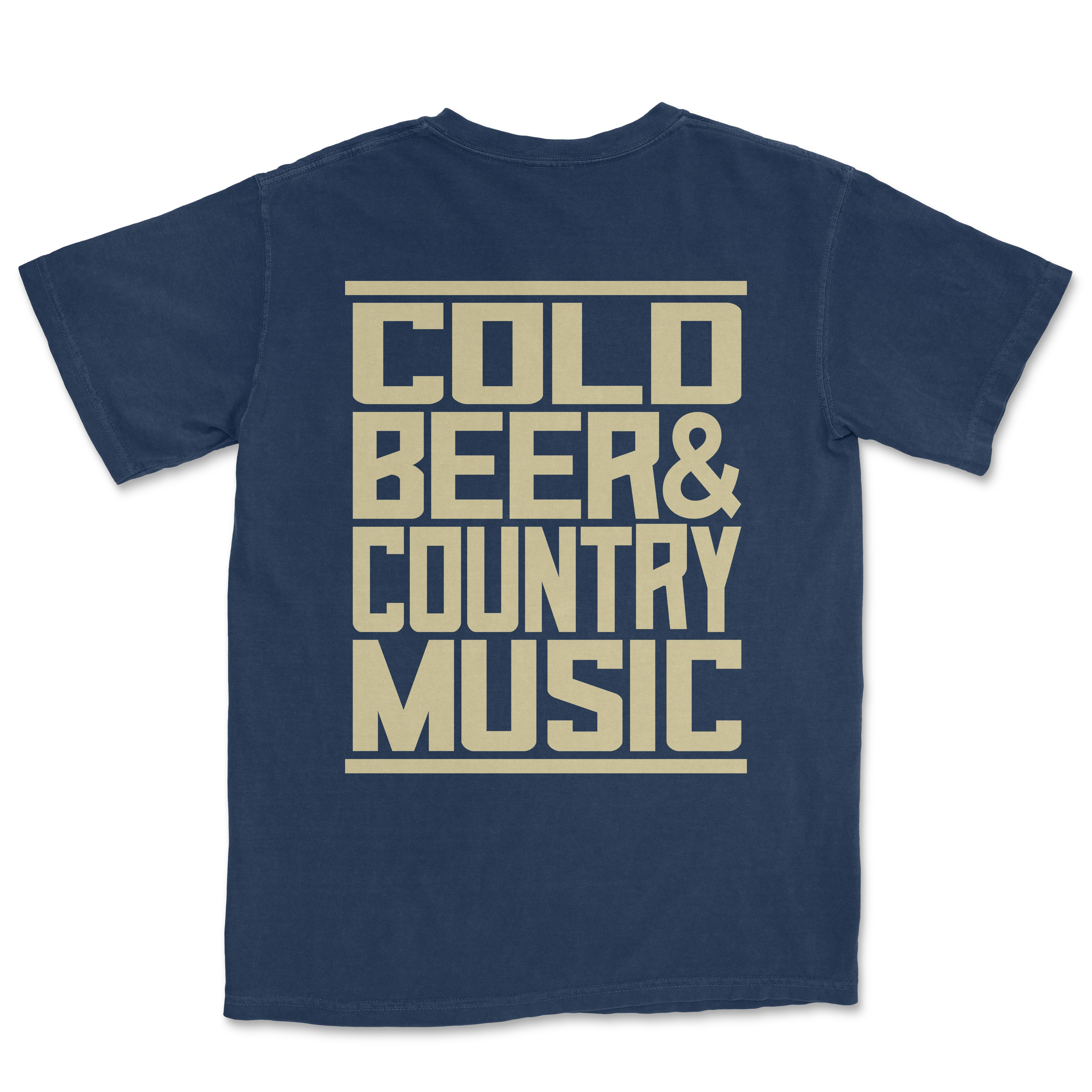 Navy Cold Beer T-Shirt - Image 3